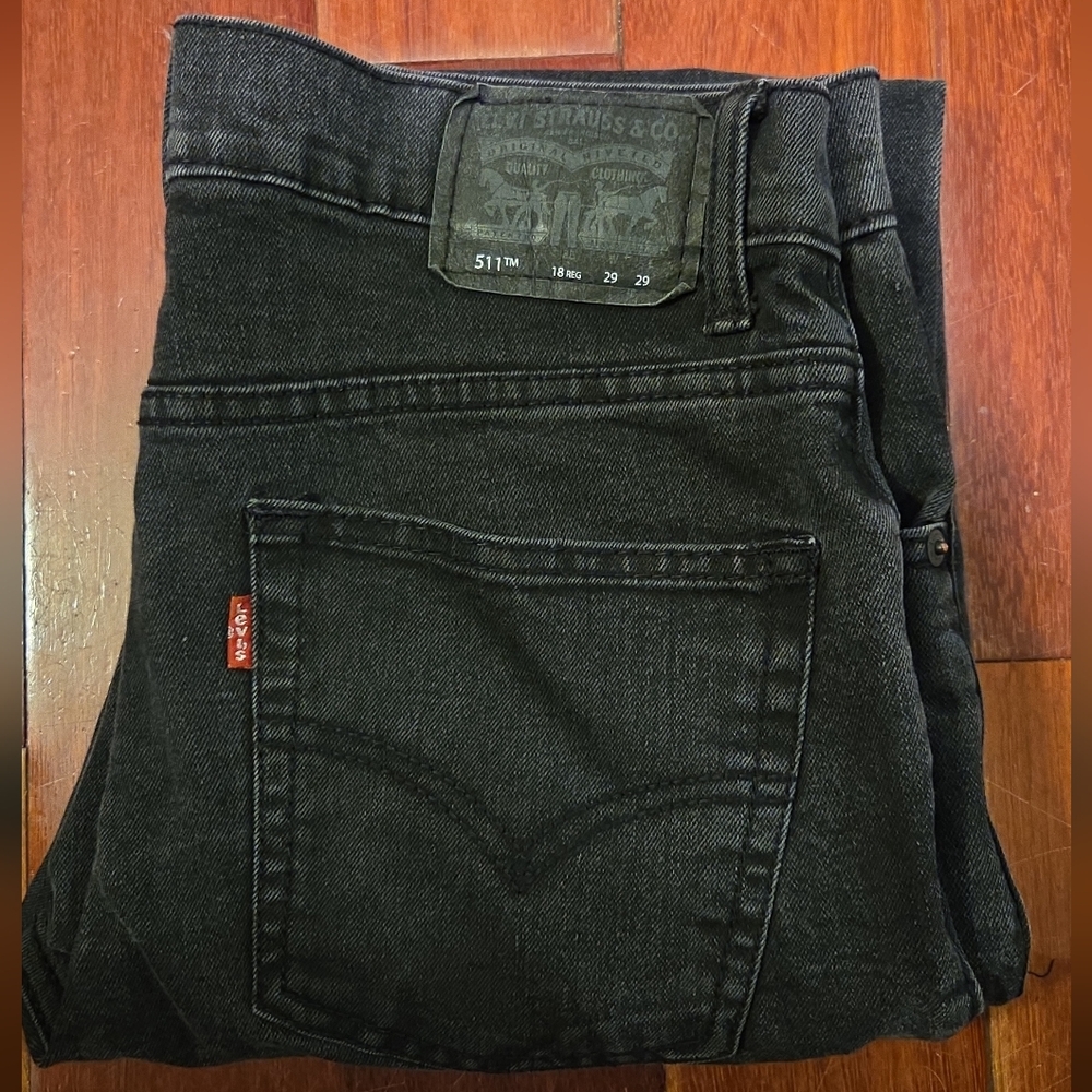 511 Levi's Men's Faded Black Slim Jeans